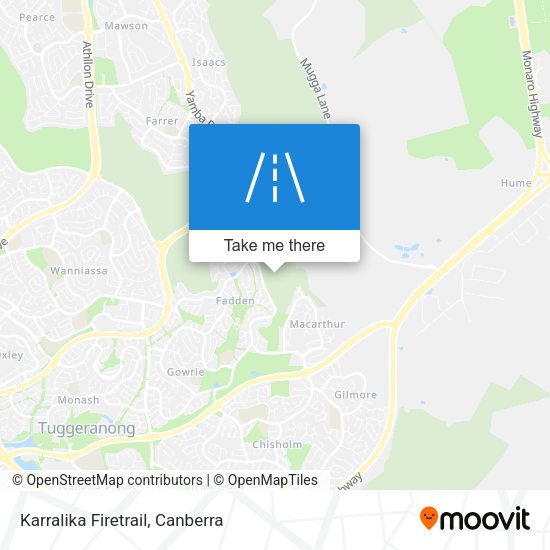 Karralika Firetrail map
