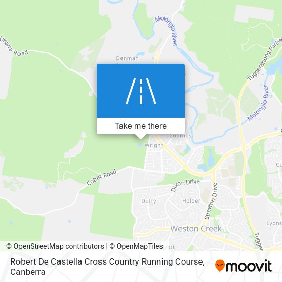 Robert De Castella Cross Country Running Course map