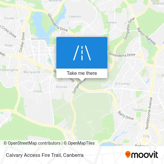 Mapa Calvary Access Fire Trail