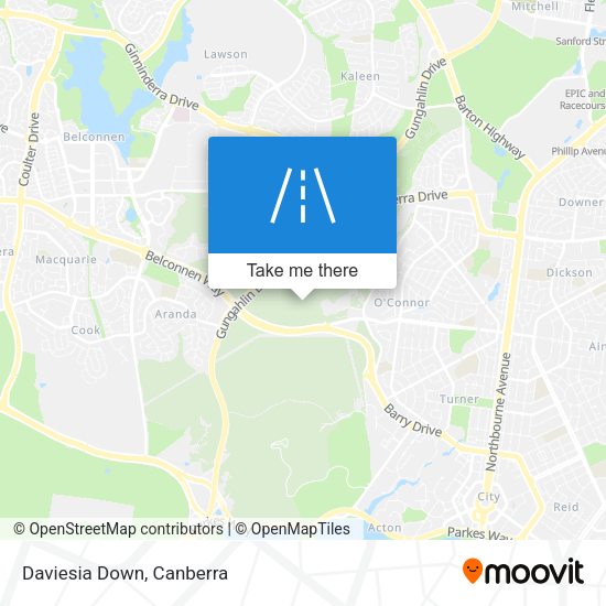 Daviesia Down map