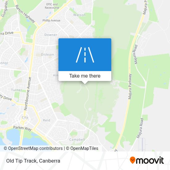 Old Tip Track map
