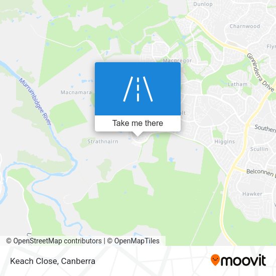 Keach Close map