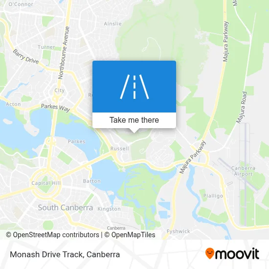 Mapa Monash Drive Track