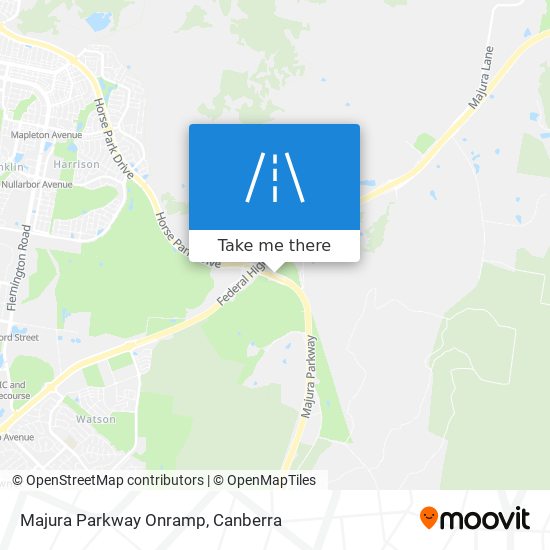 Majura Parkway Onramp map