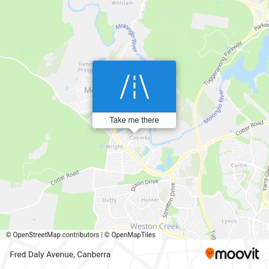 Fred Daly Avenue map