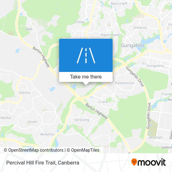 Percival Hill Fire Trail map