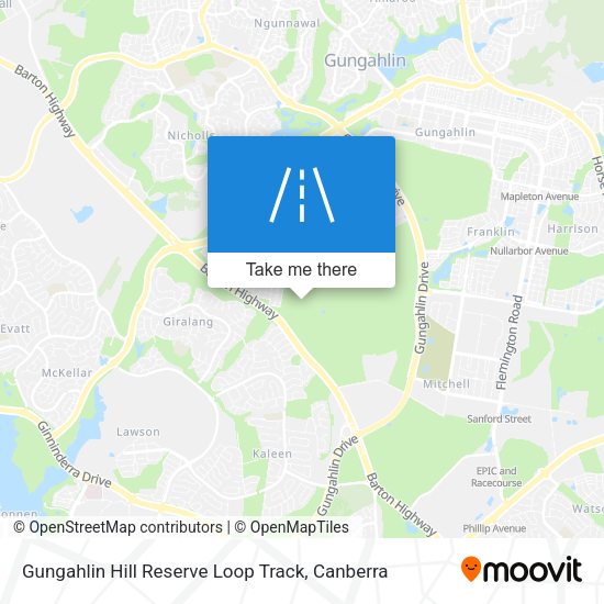 Gungahlin Hill Reserve Loop Track map