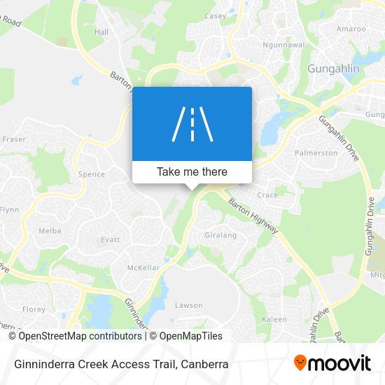 Ginninderra Creek Access Trail map