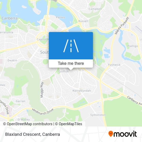 Blaxland Crescent map