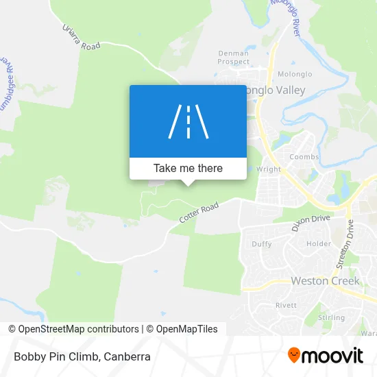 Mapa Bobby Pin Climb