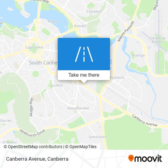 Canberra Avenue map