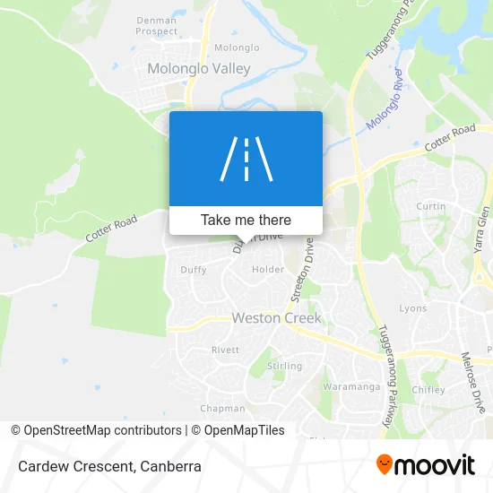 Mapa Cardew Crescent