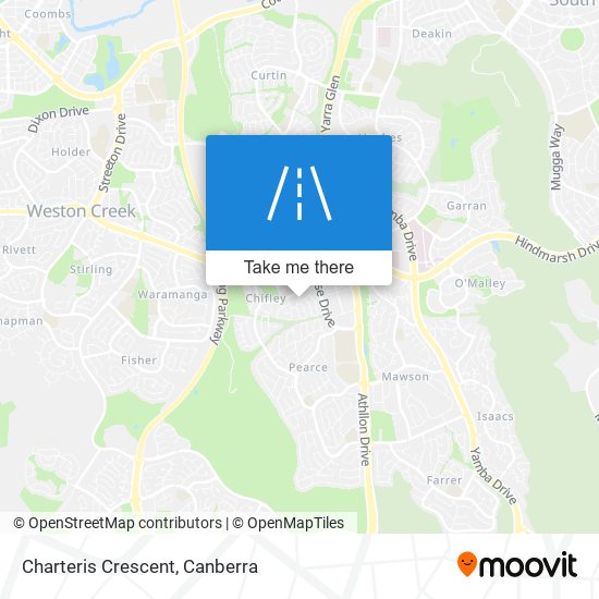 Charteris Crescent map