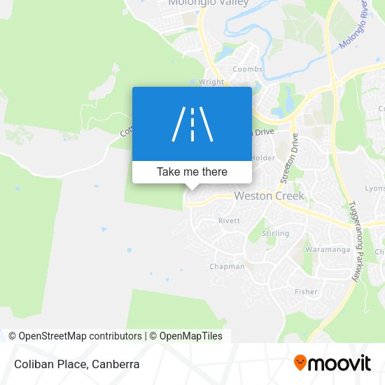 Coliban Place map