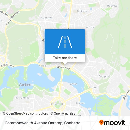 Commonwealth Avenue Onramp map