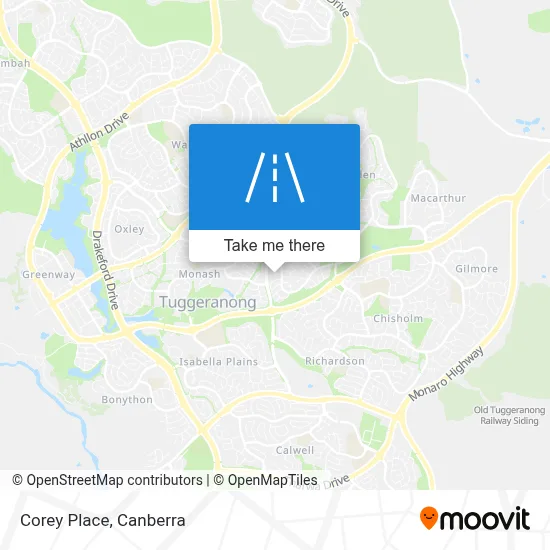 Mapa Corey Place