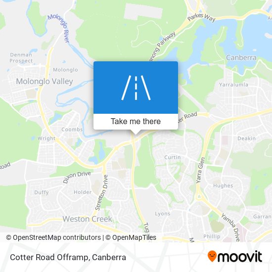 Cotter Road Offramp map