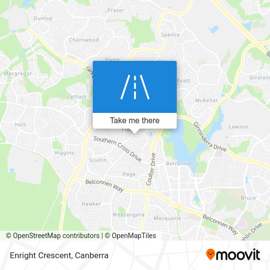 Enright Crescent map