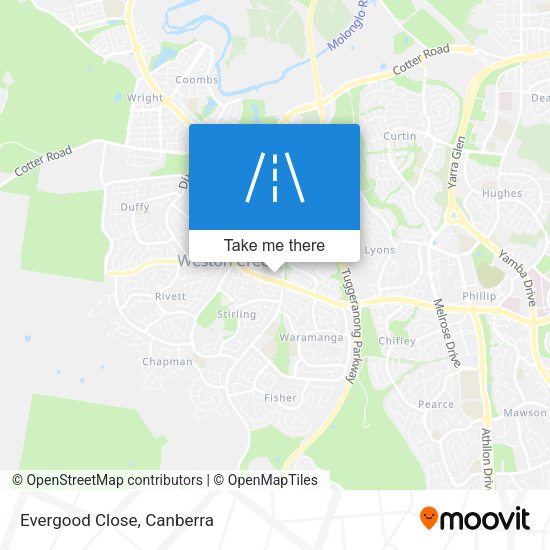 Evergood Close map