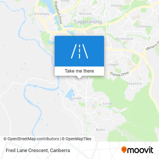 Fred Lane Crescent map