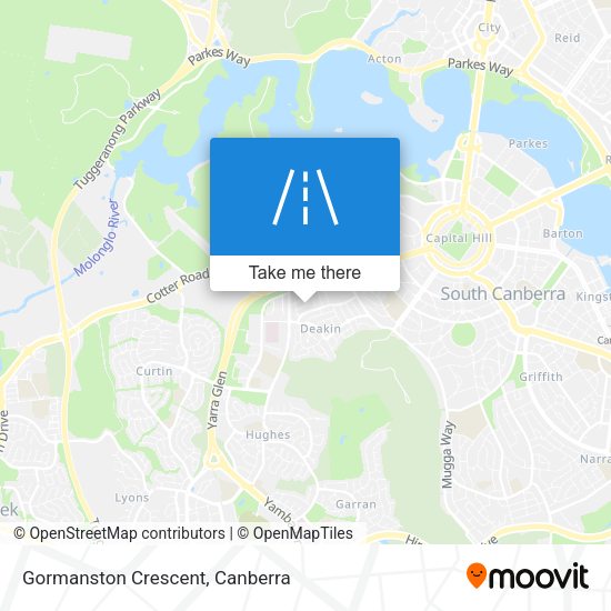 Gormanston Crescent map