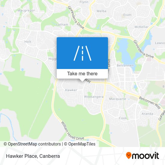 Hawker Place map