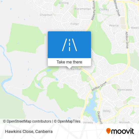 Hawkins Close map