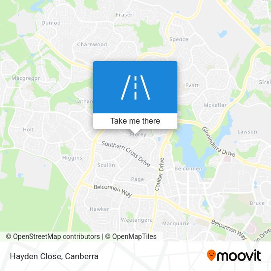 Hayden Close map