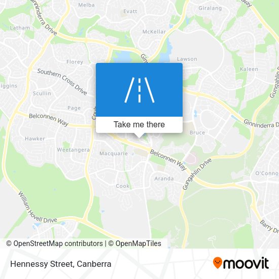 Hennessy Street map