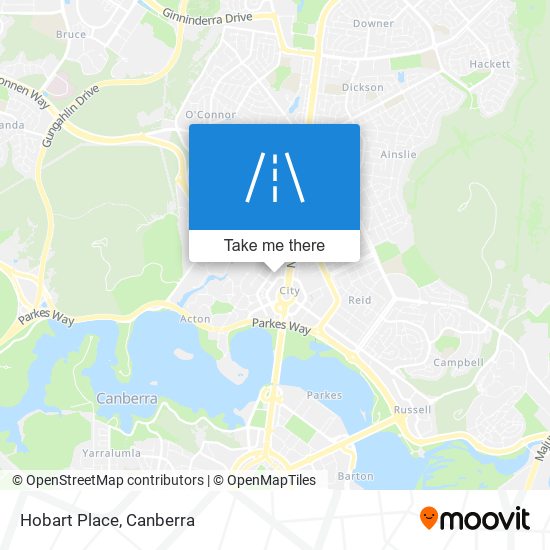 Mapa Hobart Place