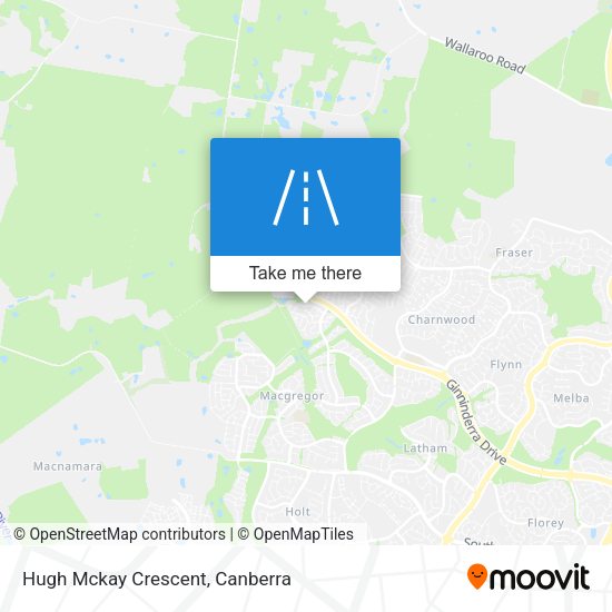 Hugh Mckay Crescent map