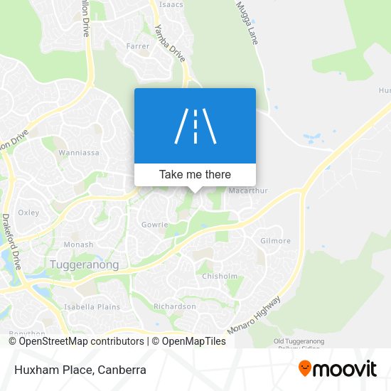 Huxham Place map
