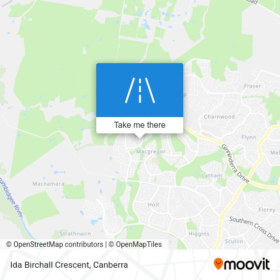 Ida Birchall Crescent map