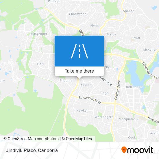 Jindivik Place map