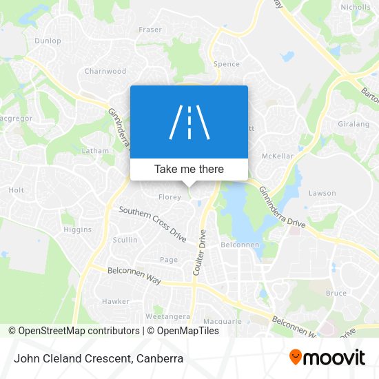 John Cleland Crescent map