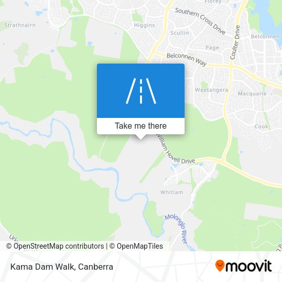 Kama Dam Walk map