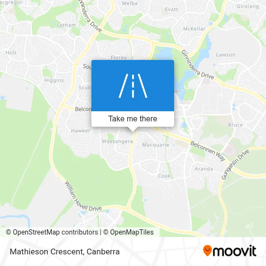 Mapa Mathieson Crescent