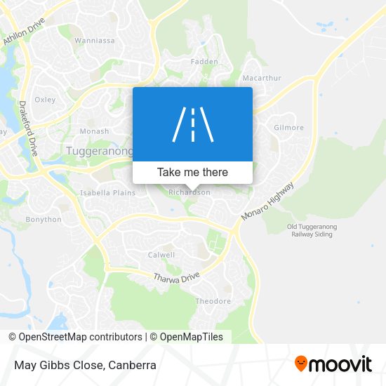 May Gibbs Close map