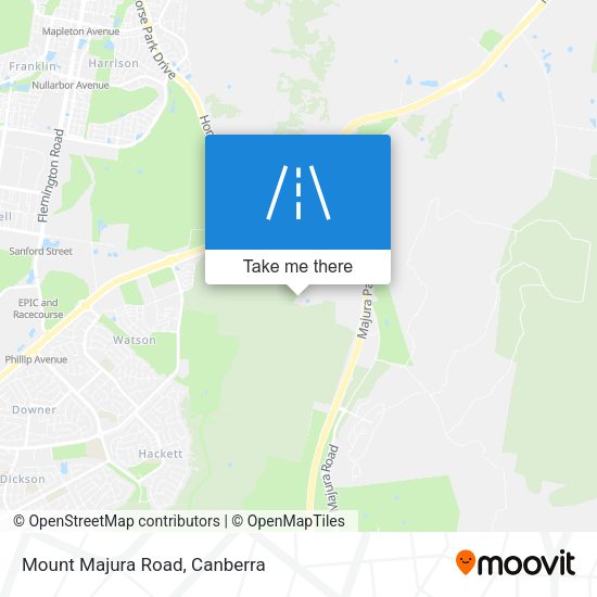 Mount Majura Road map