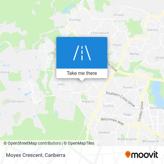 Moyes Crescent map