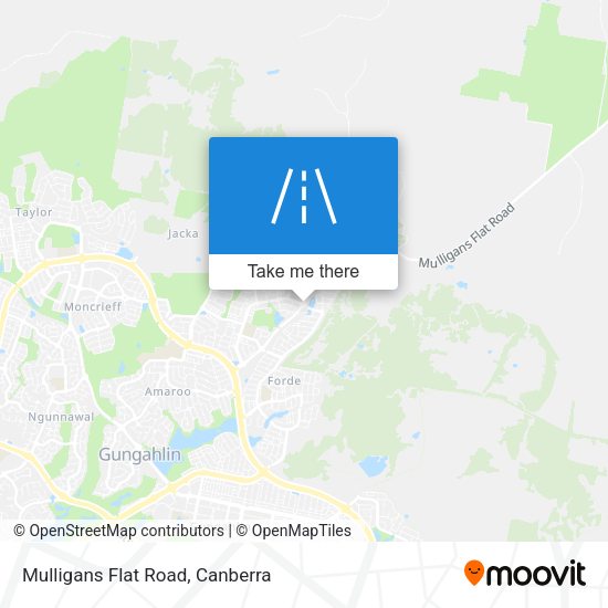 Mulligans Flat Road map