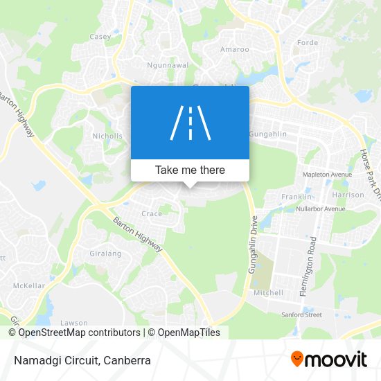 Namadgi Circuit map