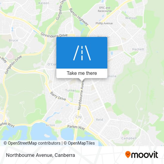 Northbourne Avenue map