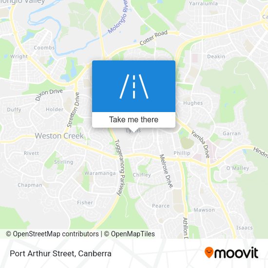 Port Arthur Street map