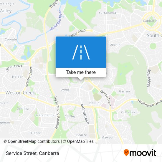 Service Street map