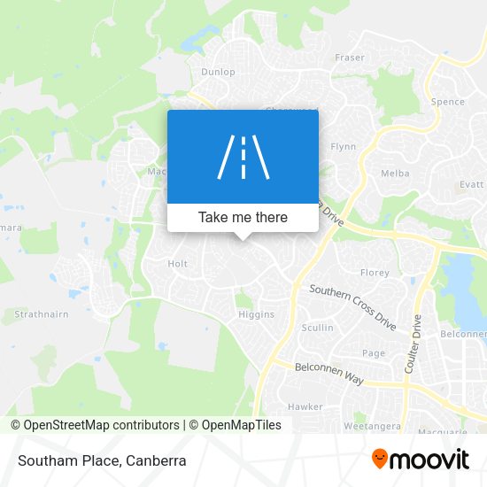 Southam Place map