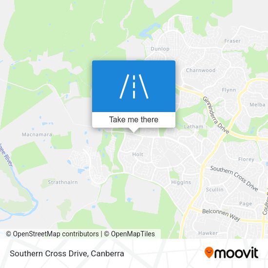 Southern Cross Drive map