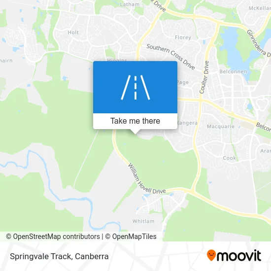 Mapa Springvale Track