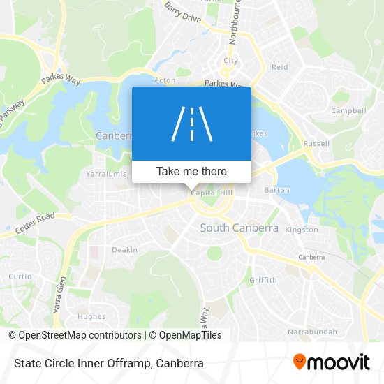 State Circle Inner Offramp map