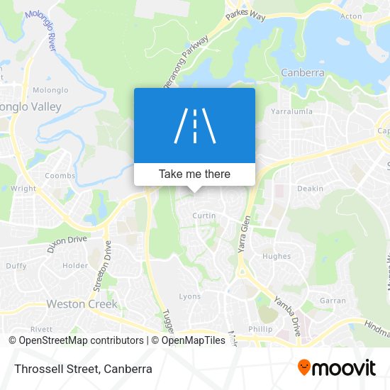 Throssell Street map
